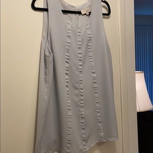 Sheer Ruffle shell w/ lining from Ann Taylor Loft.